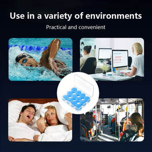 25 ديسيبل 18 وسادة سيليكون سدادات أذن قابلة للتشكيل مضادة للضوضاء قابلة لإعادة الاستخدام سدادة أذن مقابس أذن للحد من الضوضاء - Product Image 4