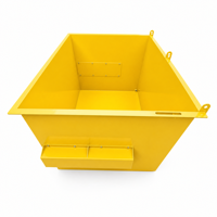 Conteneur à déchets en acier robuste à chargement frontal pour la gestion des déchets et le recyclage