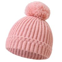 Gorros de Punto para Bebés de 0 a 1 Año, Otoño e Invierno, Modernos, Unisex, con Borla, Estilo Personaje, Poliéster/Algodón