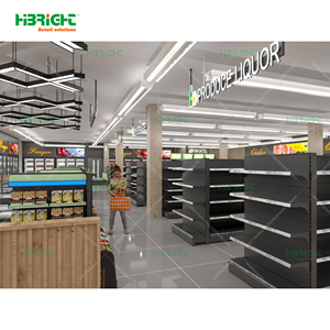 Kit de vente au détail Highbright Pro : rayonnages gondoles, vitrine réfrigérée pour viande et systèmes de caisse - Product Image 1