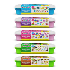 Ensemble de sable spatial pour enfants, très populaire, avec bac à sable sensoriel, outils de bac à sable d'intérieur et boîte de rangement, jouets en argile colorés pour la maternelle - Product Image 3