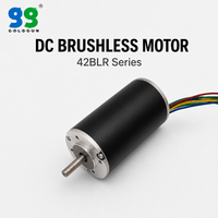 GOLDGUN 12V 24V 30W 3000RPM 0.5Nm 42BLDC Motor Berbodi Bulat Umur Pakai Panjang Motor Tanpa Sikat, ODM/OEM Kustom