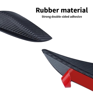 4 Piezas de Alerón Estilo Cuchilla de Viento Pequeña para Coche, Barra Anticolisión, Labio de Parachoques Delantero, Difusor de Alerón - Product Image 3