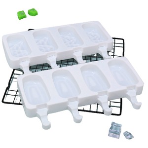 Moules à glace en silicone personnalisés, 4 cavités, bac à glaçons portable et machine à crème glacée, taille M, OEM et ODM - Product Image 5