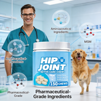 Compléments alimentaires tendance pour animaux de compagnie : Friandises à mâcher souples pour chiens et chats, pour la santé des articulations et des hanches, avec Glucosamine, Chondroïtine, MSM, Curcuma et Vitamine C, pour stimuler la santé.
