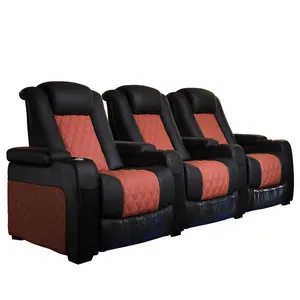 Foshan Furniture multifunktion ales Wohnzimmer Sofa Echt leder Massage elektrische Liege Lounge maßge schneiderte Theaters tühle