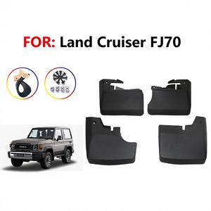 FOR Toyota Land Cruiser LC70 FJ70 Mud Flaps Black <b>Plastic</b> Tire Mudguards 2007-2022 Manual Transmission - Product Image 5