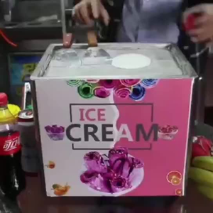 Máquina Versátil para Helados Fritos Eléctrica con Dos Planchas Cuadradas para Hacer Rollos de <span class=keywords><strong>Helado</strong></span> y Yogurt Congelado - Product Image 1