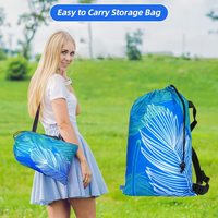 WOQI Instinct Transat Gonflable pour Camping et Plage, Canapé Gonflable d'Extérieur, Sac de Couchage Gonflable Rapide