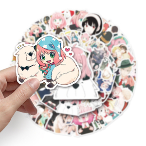 สติกเกอร์ไวนิล PVC อนิเมะกำหนดเองขายส่ง50ชิ้นสติกเกอร์โฮโลแกรมกันน้ำอนิเมะการ์ตูนสายลับสติกเกอร์ครอบครัว - Product Image 1