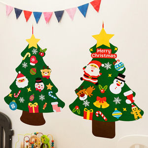 Décorations murales de Noël pour enfants, cadeaux du Nouvel An, ensemble d'accessoires pour arbre de Noël en feutre DIY, cadeau de Noël - Product Image 2
