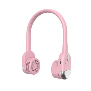Ventilador de Cuello Portátil con Motor sin Escobillas, Recargable por USB, 3-6h de Duración de Batería, Colores Blanco, Rosa y Amarillo, Dispositivo de Refrigeración Portátil - Product Image 4