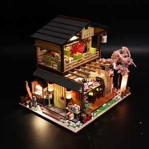 <span class=keywords><strong>Maison</strong></span> de poupée miniature Hongda M2011 Gibbon <span class=keywords><strong>Sushi</strong></span>, <span class=keywords><strong>kit</strong></span> de <span class=keywords><strong>maison</strong></span> miniature à construire soi-même, <span class=keywords><strong>maison</strong></span> de poupée en bois - Product Image 1