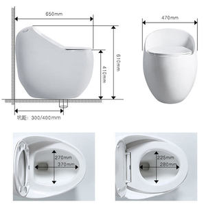 โถสุขภัณฑ์เซรามิกคุณภาพสูงแบบ S Trap รุ่น Egg Type สำหรับห้องน้ำ - Product Image 6