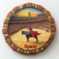 Aimant de réfrigérateur 3D en résine personnalisé Albanie France Maroc Souvenir touristique Aimant de réfrigérateur Décoration intérieure Cadeaux Ornements