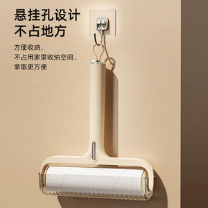 Rouleau anti-poussière avec papier remplaçable pour l'élimination des poils des vêtements, tête ronde en plastique à forte adhérence, usage domestique - Product Image 4