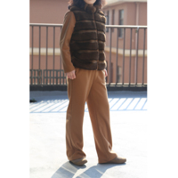 Pull en cachemire tricoté pour femme Tyan Warm New Fashion Custom avec pantalon en fausse fourrure de lapin Rex