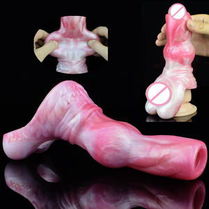 FAAK Tragbares Sexspielzeug Hundeknoten-Hohldildo Fantasy-Penishüllen Penisvergrößerung für Männer Weicher Silikon-Penisring für Männer-Sexspielzeug - Product Image 1