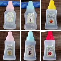 Bouteille de ketchup miniature portable de voyage, récipient pour mayonnaise et sauce tomate, distributeur de moutarde, petite bouteille de sauce à presser avec bouchon à bec