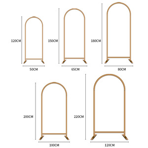 Arche de Mariage Dorée de 2,2 m 2 m 1,8 m avec Cadre en Alliage, Support d'Arrière-Plan Arqué pour Fête d'Anniversaire, Ramadan, Cérémonie de Remise de Diplômes - Product Image 5