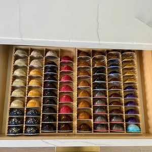 Bamboo Coffee Pod Storage Holder <strong>Drawer</strong> <strong>Insert</strong> for Counter Compatible Capsules for Kitchen, Home, Office, Coffee Station - Product Image 6