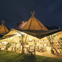 Tipi Glamping Safari Tente de luxe étanche pour réception