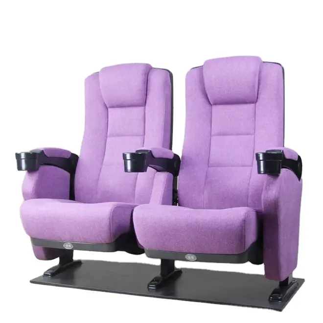 Çin'de yapılan yeni tasarım katlanır tiyatro sandalyesi ucuz sinema koltukları VIP film oturma için satış