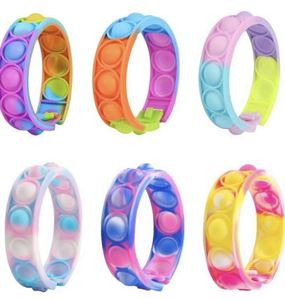 Push Pop <b>Bubble</b> Snap Eco-Friendly Fidget Sensory Toy Stress Relief Wearable Silicone PU Foam Bracelet for 5 to 7 Years <b>Kids</b> - Product Image 4