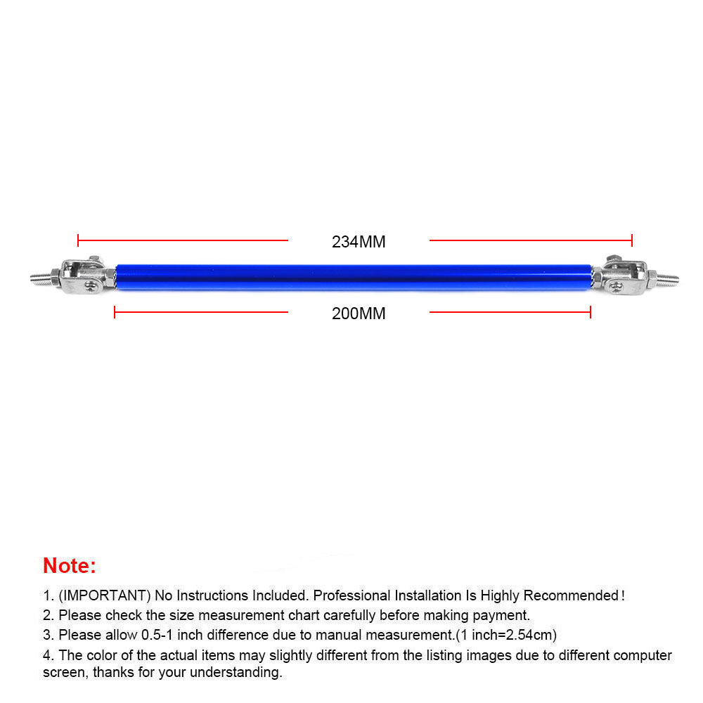 Colorful 6-9" Adjustable Stabilizer Bumper Lip Diffuser Strut Rods – Universal Fit For Benz