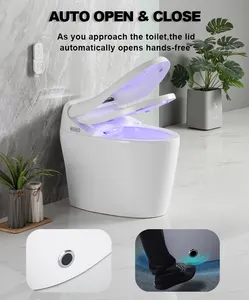 OVS Canadian Style Upc Etl Luxury Foot Flush Smart Toilets Automatic Intelligent Bidet WC Toilet Bowl With Remote Control