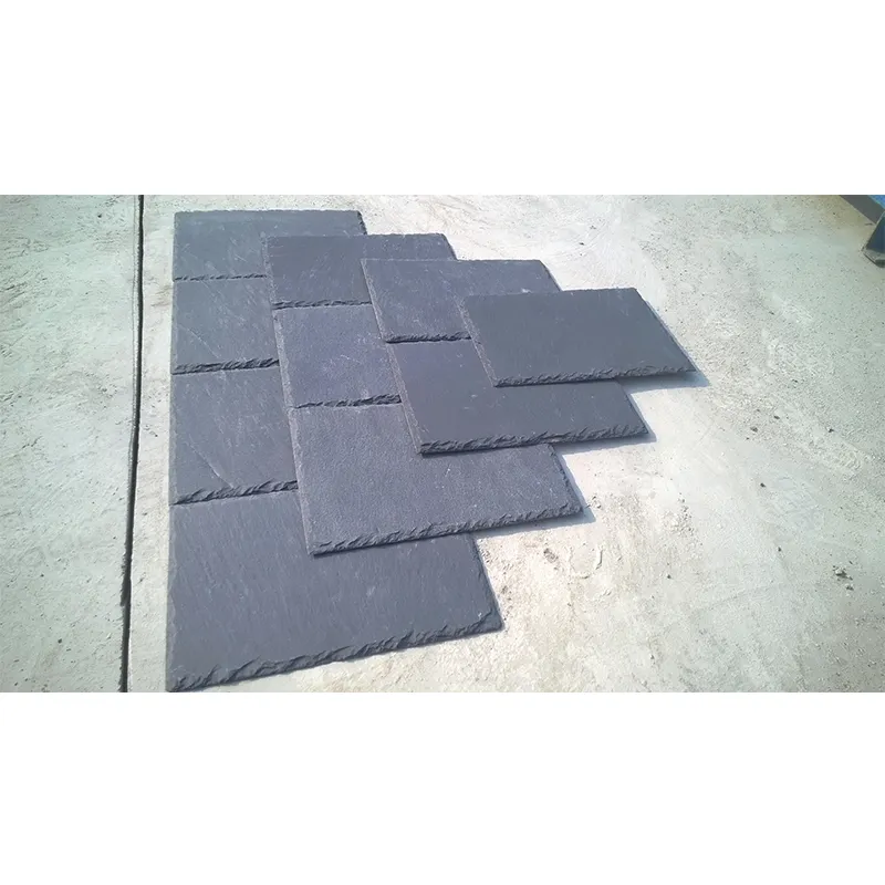 Натуральная водонепроницаемая черная плитка из синтетического сланца для крыши виллы