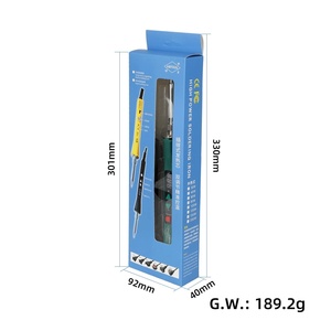 Fer à souder industriel EU 120W à chauffage interne, température réglable et affichage numérique, avec 3 pointes de réparation - Product Image 6