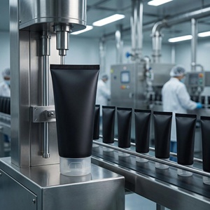 Tubo Cosmético Negro Mate de Lujo con Tapa Transparente Abatible, 100ml 150ml, Tubo Exprimible Suave Vacío <span class=keywords><strong>para</strong></span> Limpiador <span class=keywords><strong>Facial</strong></span> y Loción Corporal <span class=keywords><strong>para</strong></span> <span class=keywords><strong>Hombres</strong></span> - Product Image 5