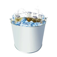 Cubetas de Hielo Aisladas Grandes de Acero Galvanizado Super Bock para Rusia Chateau Croix-Mouton Three Olives