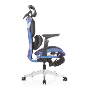 Sillas Gamer Pro con Base de <span class=keywords><strong>Aluminio</strong></span> Personalizada, Reposabrazos 6D, Silla Ergonómica Gamer de Malla Completa, Silla de Juego Reclinable con Reposapiés - Product Image 4