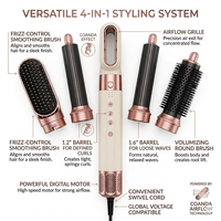 6 en 1 Auto Wrap Ionic Volumizer Sèche-cheveux Peigne Styler DC haute vitesse avec sèche-cheveux en une étape Brosse à air chaud pour le lissage