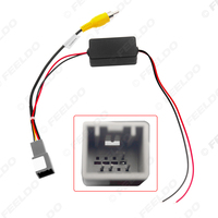 Adaptateur de câble de recul pour stationnement de voiture, prise vidéo mâle 8 broches, câble RCA pour Honda Fit/Greiz/City/BRV avec carte de conversion d'alimentation 12V-6V