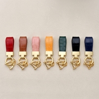 Porte-clés en alliage de zinc de haute qualité, logo personnalisé, impression UV, accessoires en cuir, boucle DIY, porte-clés de voiture, luxe