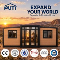 Cabane mobile modulaire préfabriquée personnalisable de 10 pieds, mini-maison de glamping extensible à double aile en conteneur