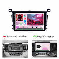 Jiawell Écran de tableau de bord de 9 pouces pour lecteur multimédia avec GPS intégré, USB, CarPlay et commande au volant pour RAV4 2013-2018