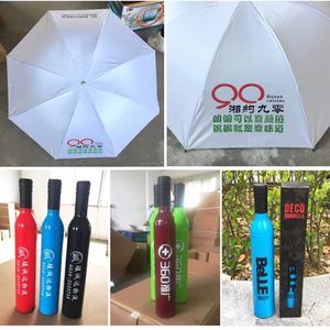 Nuevo Diseño, Paraguas Promocionales con Logotipo Personalizado al por Mayor, Paraguas con Forma de Botella de Vino, Regalo Publicitario - Product Image 3