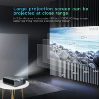 Proyector LCD Inteligente X1 Android 9 8K 4K 1080p con WiFi, 1200 Lúmenes, Cuatro Núcleos, Altavoces Integrados, Portátil, para Cine al Aire Libre