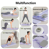 Tabla de Pilates Multifuncional al por Mayor con Temporizador, Portátil y Plegable, para Fortalecimiento del Core en Casa o Gimnasio