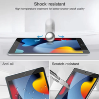 Protection d'écran en verre trempé haute qualité HD pour iPad 10 Air 4 5 10.9 Pro 11 12.9 Mini6, lot de 3 avec kit d'installation