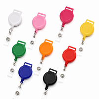 En gros, Porte-badge rétractable personnalisé avec logo, en gros, en matériaux ABS et PVC, avec fente supérieure pour cordon, pour cartes d'identité et badges nominatifs