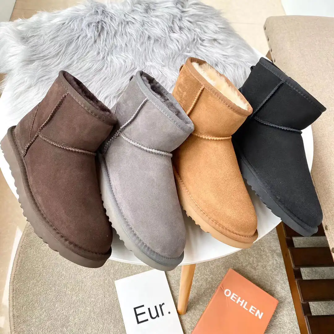 Warm And Non-slip Winter Snow Boots Genuine Sheep Fur Shoes Australia boots women shoes