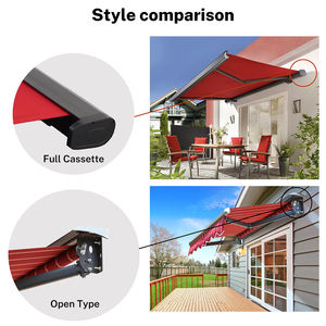 家庭用 フルボックス アルミニウム製 ガーデンルーフ 格納式オーニング 自動 電動式 屋外キャノピー 高耐久カセット - Product Image 4