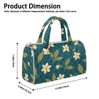 Sac à main brodé personnalisé à imprimé floral Plumeria Hawaïen et Hibiscus des Fidji pour le shopping, les voyages et le quotidien