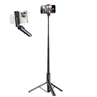 Q03 Perche à selfie multifonction légère en aluminium tout-en-un, perches à selfie extensibles, design compact