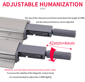 Pestillo <span class=keywords><strong>magnético</strong></span> <span class=keywords><strong>para</strong></span> armarios, <span class=keywords><strong>cierre</strong></span> de doble empuje <span class=keywords><strong>para</strong></span> abrir puertas, dispositivo de rebote, <span class=keywords><strong>cierre</strong></span> de cajón - Product Image 6